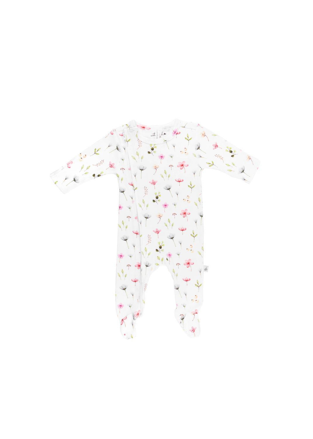 Fleur Zip Onesie with Feet