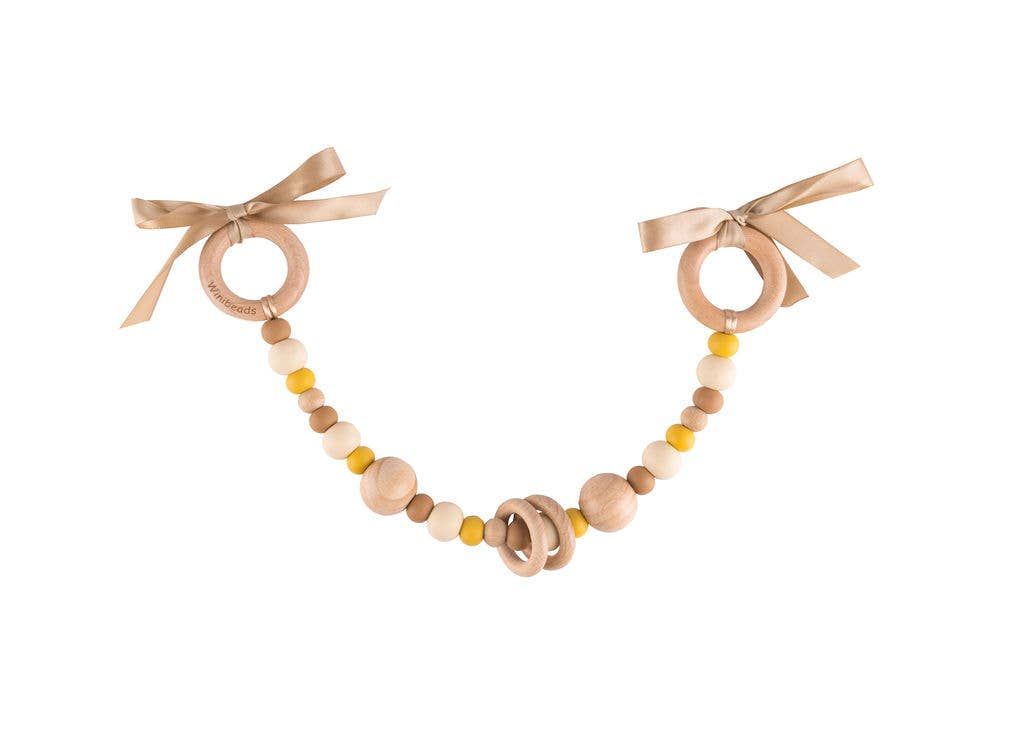 Harlow Pram Garland (tri-colour): Natural