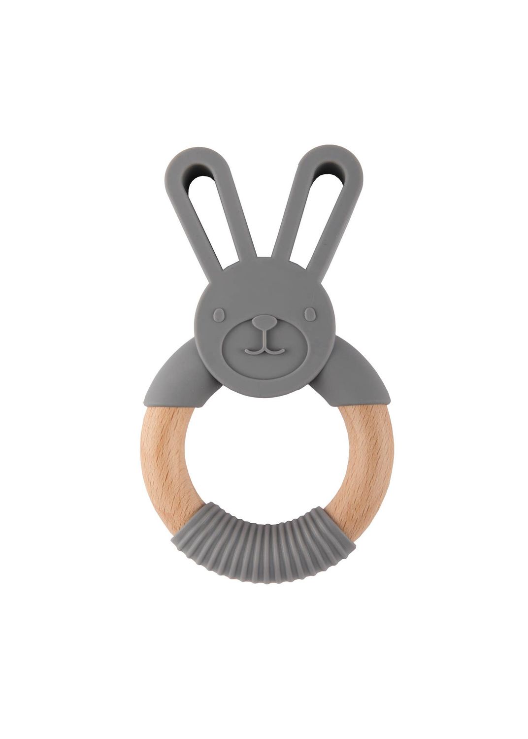 Bunny Silicone Teether: Grey