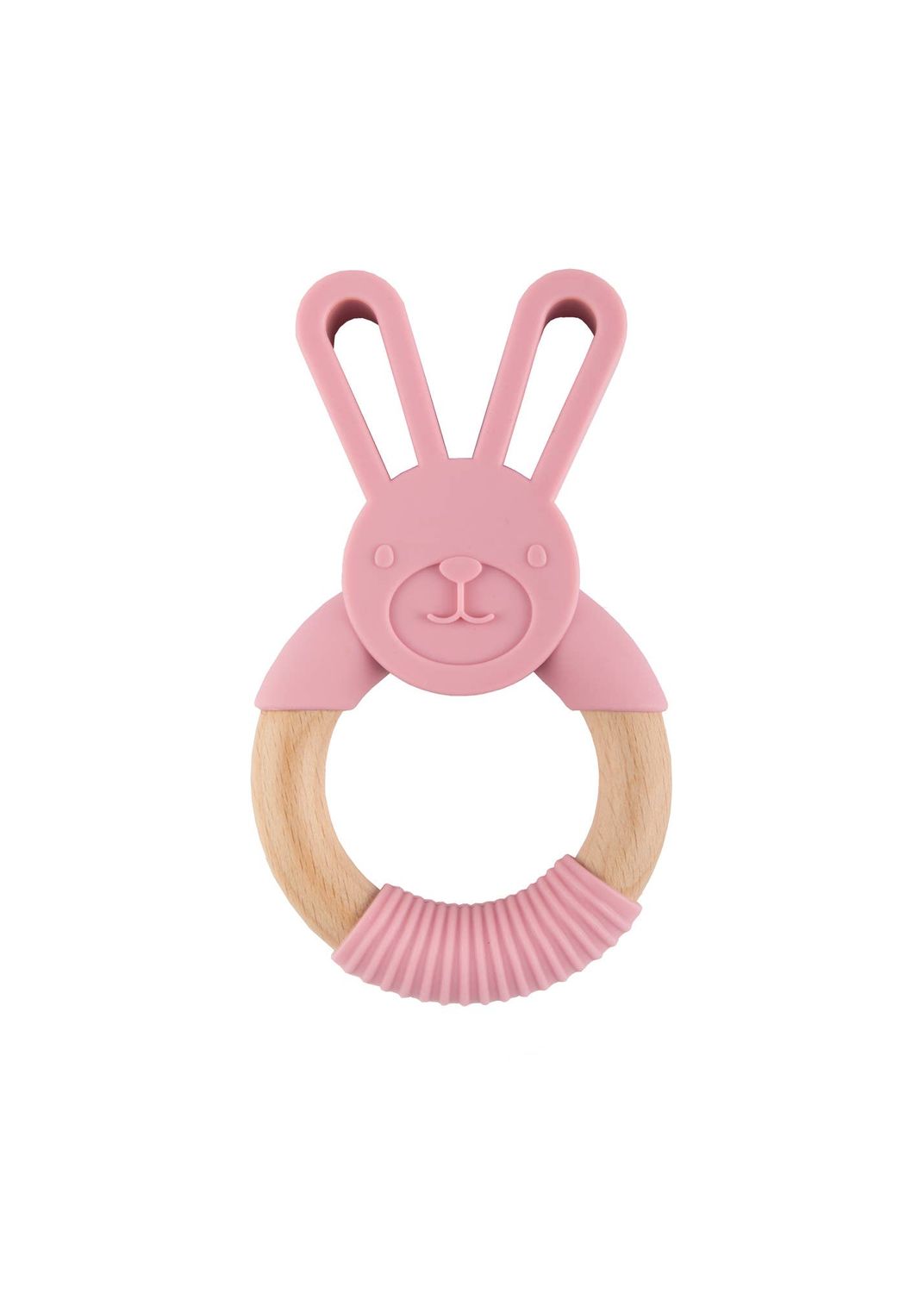 Bunny Silicone Teether: Pink
