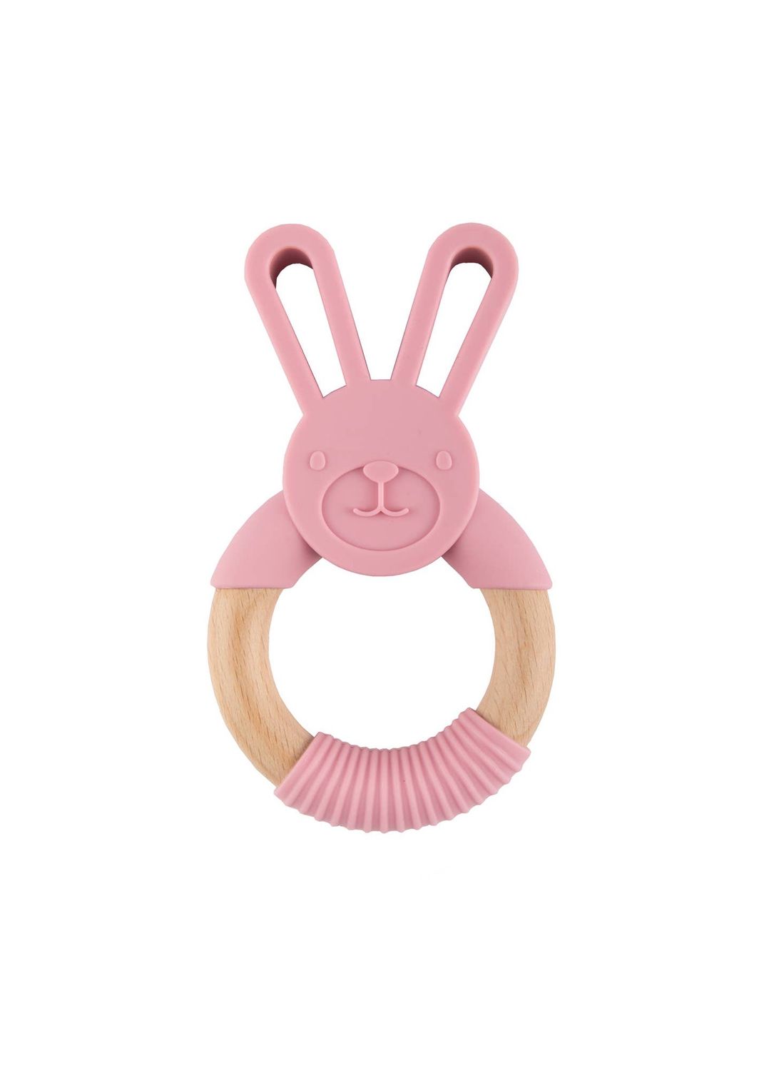 Bunny Silicone Teether: Pink