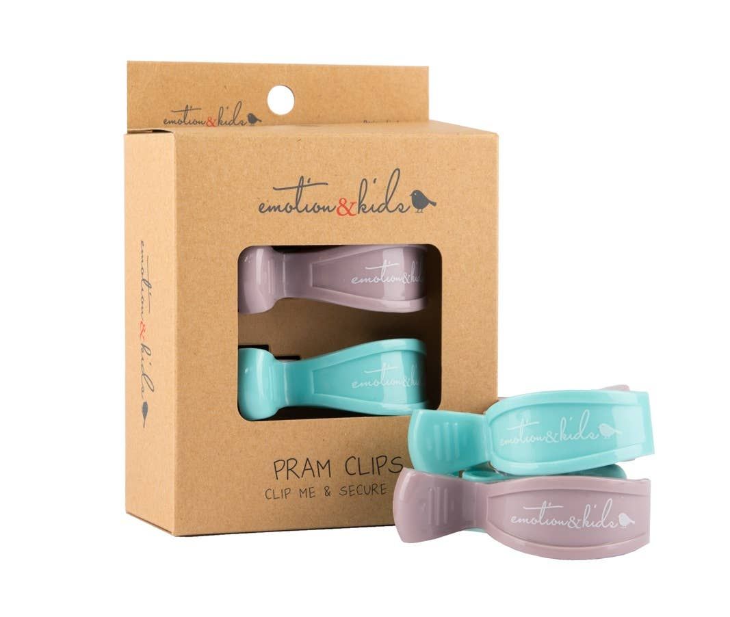 Elderberry &amp; Aqua Pram Clips