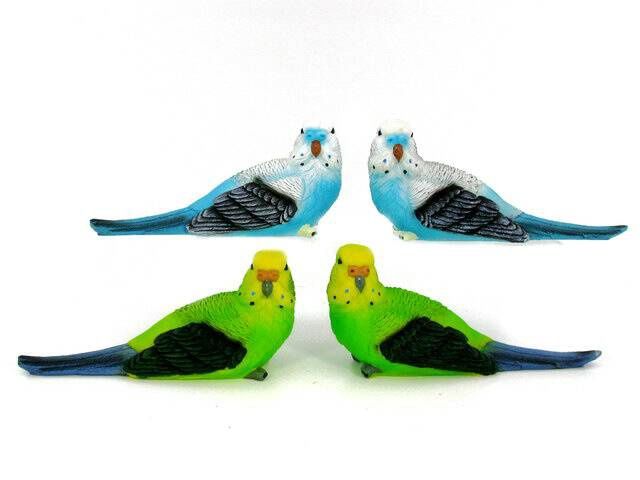 15cm Budgie Paperweight 4 Asstd