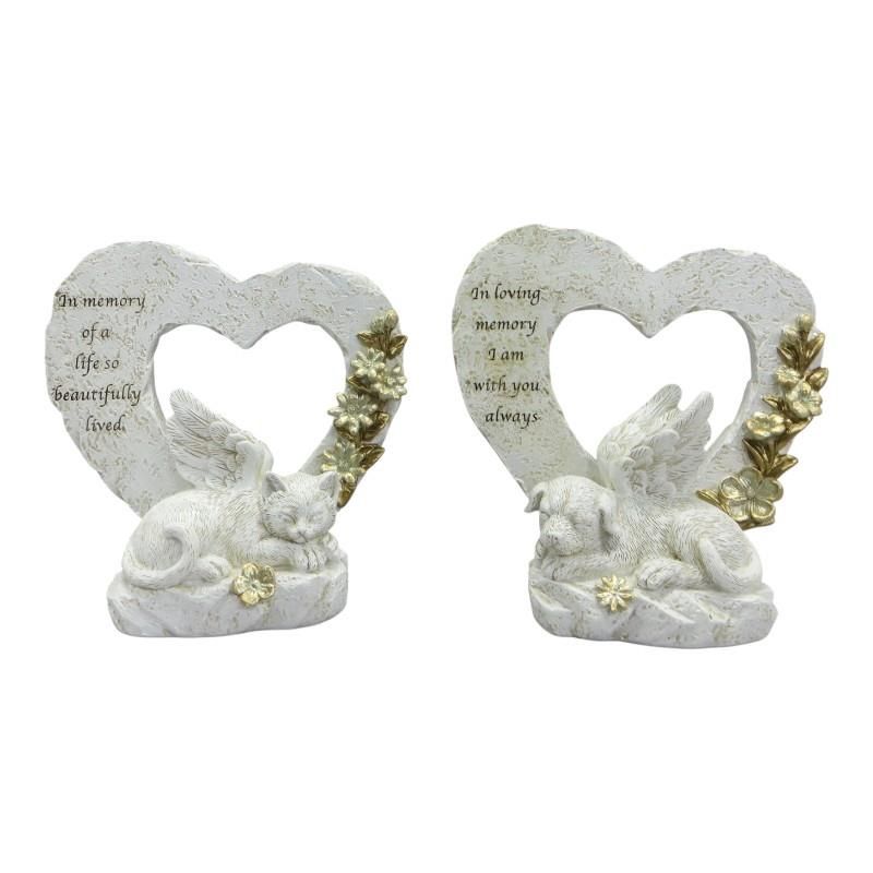 15cm Memorial Cat/Dog In Heart Plaque 2