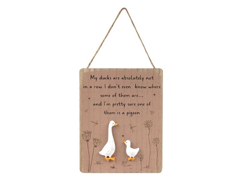 20cm Hanging Plaque w/Funny DuckDesign