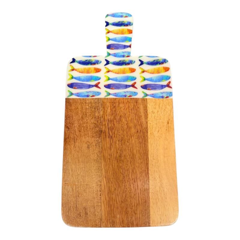 40x40x2cm Mango Wood Grazing Plate Fish
