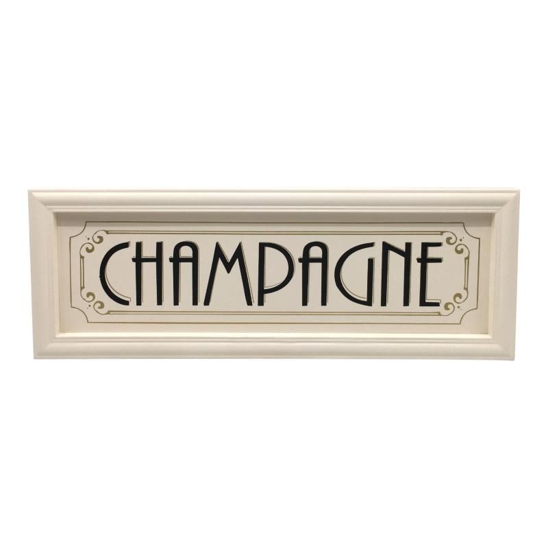 50cm Champagne Plaque Wall Hanger