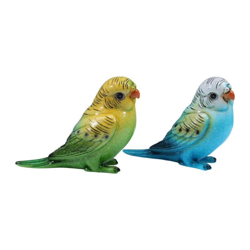 11cm Budgie with Marble Finish 2 Asstd