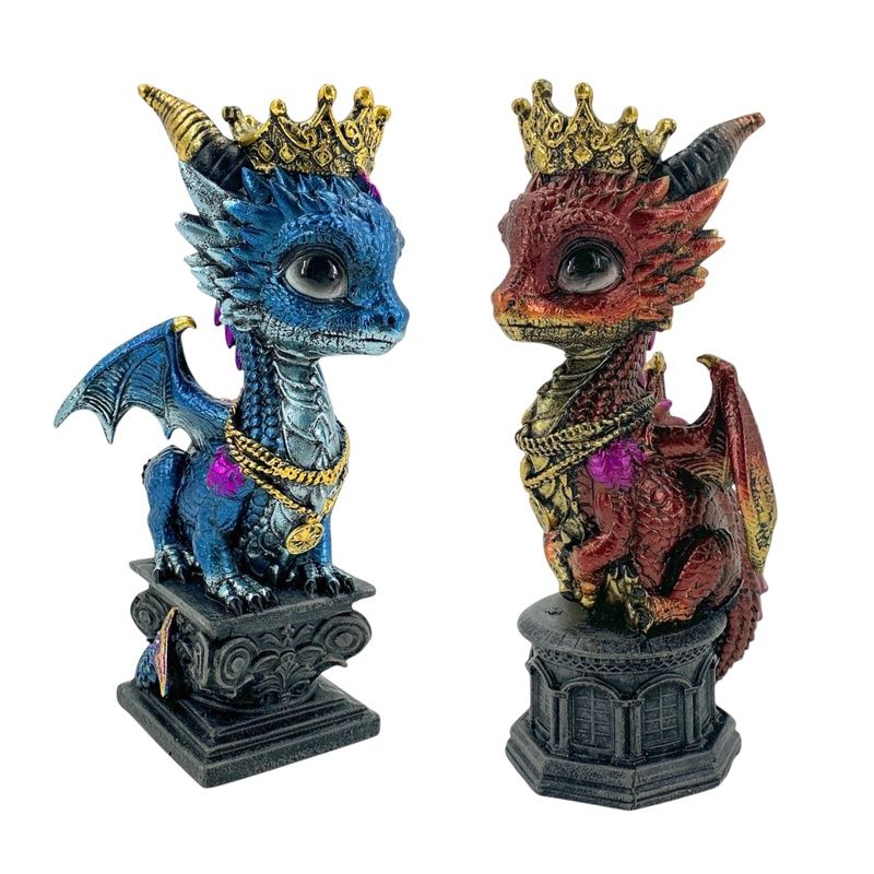 14cm Baby Dragon Prince on Throne 2 Asst