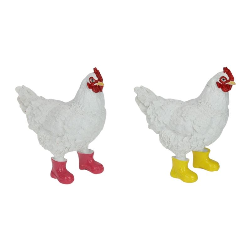18cm Standing Hen with Boots 2 Asstd