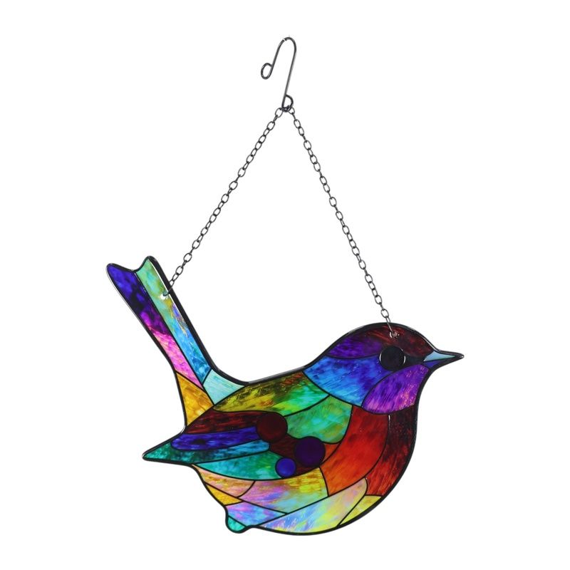 26cm Glass Mosaic Fairy Wren Wall Art