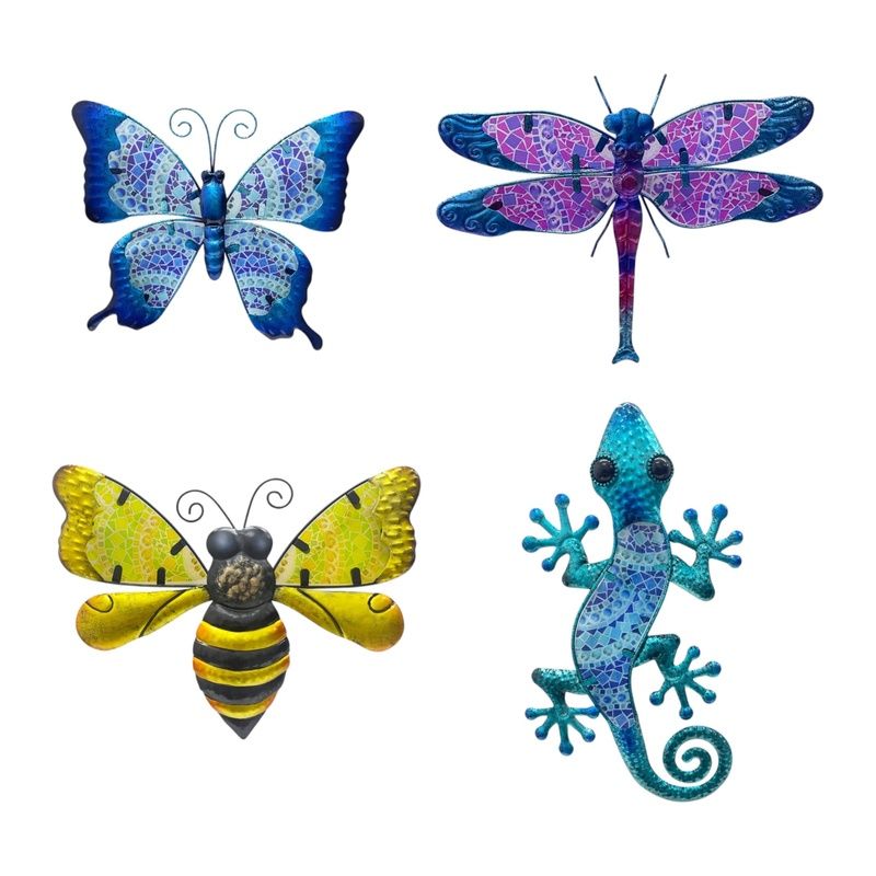 26cm B'fly/ D'fly/Bee/ Lizard Wall Art 4