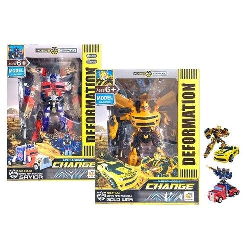 2-4pce Change Robot Warrior 25cm