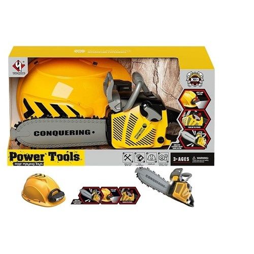 Chainsaw &amp; Helmet Tool Set W/Light&amp;Sound