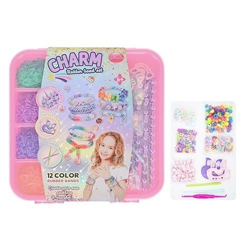 1pk Lge DIY Loom Band Set w/CarryCase