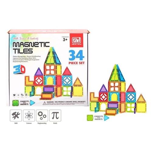 34PCS 3D MAGNETIC BLOCKS