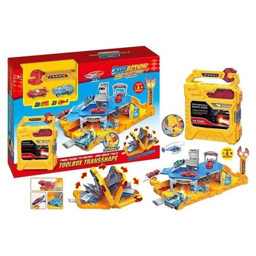 4pce Race Track Toolbox set Light/Sound