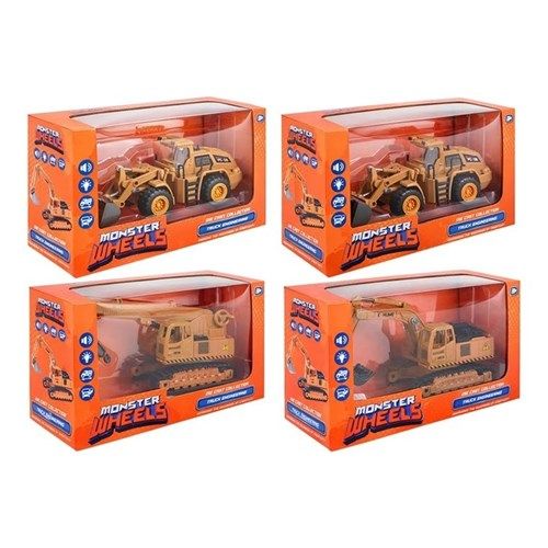 1pc Light &amp;Sound Die-Cast Contruct Truck