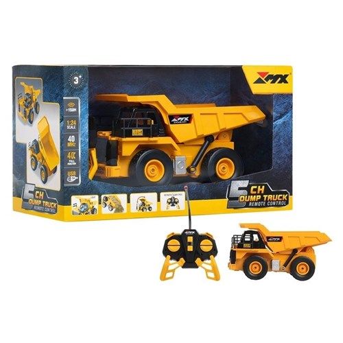 2Pc Dump Truck R/C Light up Usb Charge