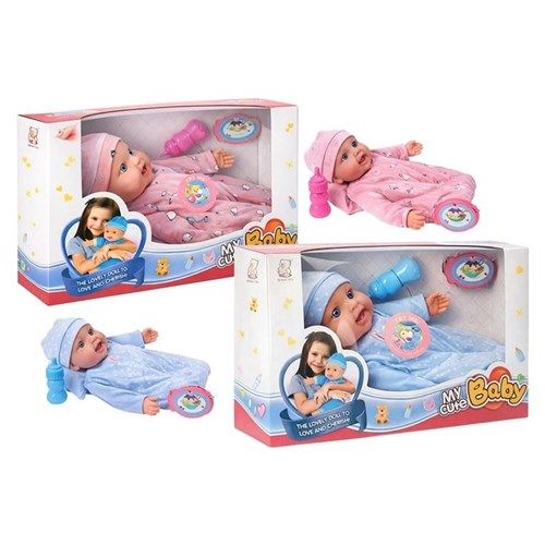 2pc Baby Doll w/Soft Body Sound40cm 4Ast