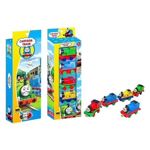 4pc Die Cast Cartoon Train Set