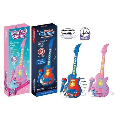 2pc Electric Guitar W/LghtMuscMicrophone