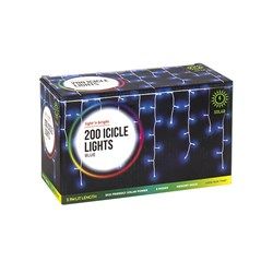 Lights Icicle Blue 8F Solar Pk200