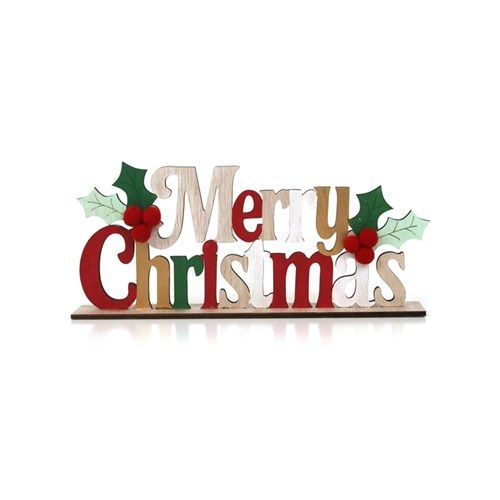 13.5X30CM MERRY CHRISTMAS MDF SIGN