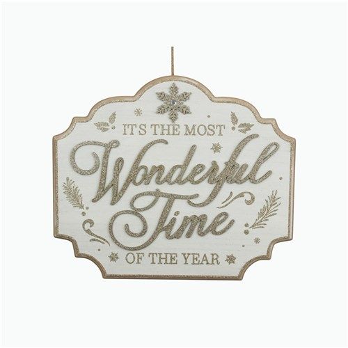 40X34CM MDF WONDERFUL TIME OF THE YEAR WALL DECOR