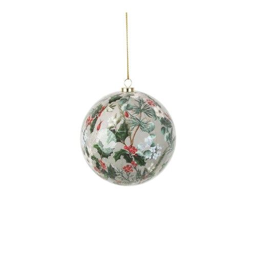 10CM AUSTRALIANA EUCALYPTUS &amp; HOLLY BAUBLE