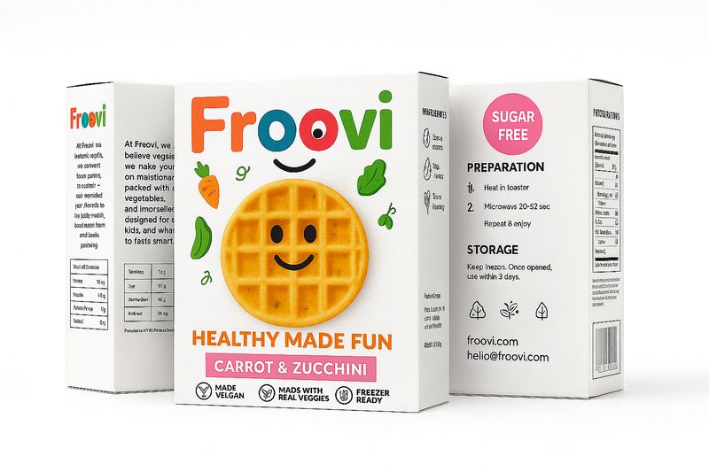 ​Frozen Classic Veggie Waffles - Sugar Free