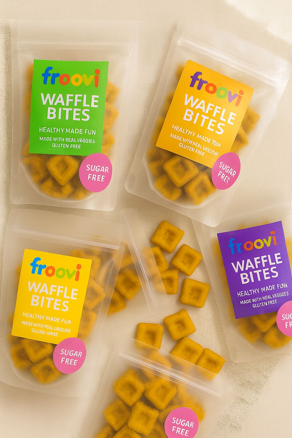 Frozen Veggie Waffle Bites - Sugar Free