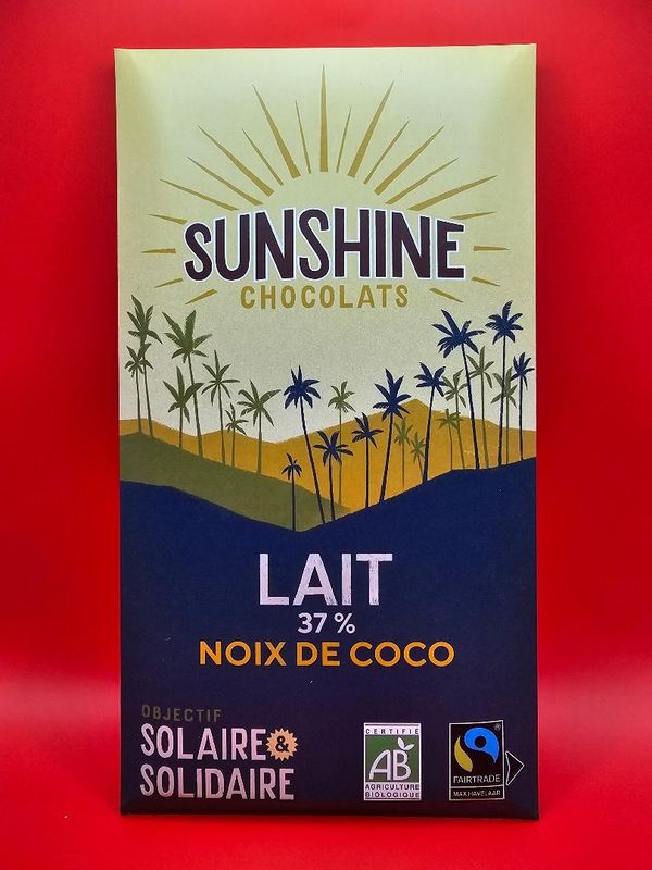 Chocolat Lait 37% - Noix de Coco