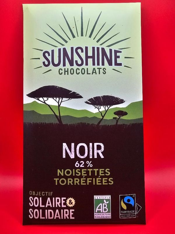 Chocolat Noir 62% - Noisettes Torréfiées