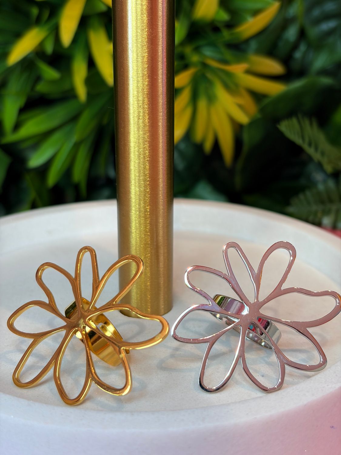 Bague FLOWER Acier inoxydable