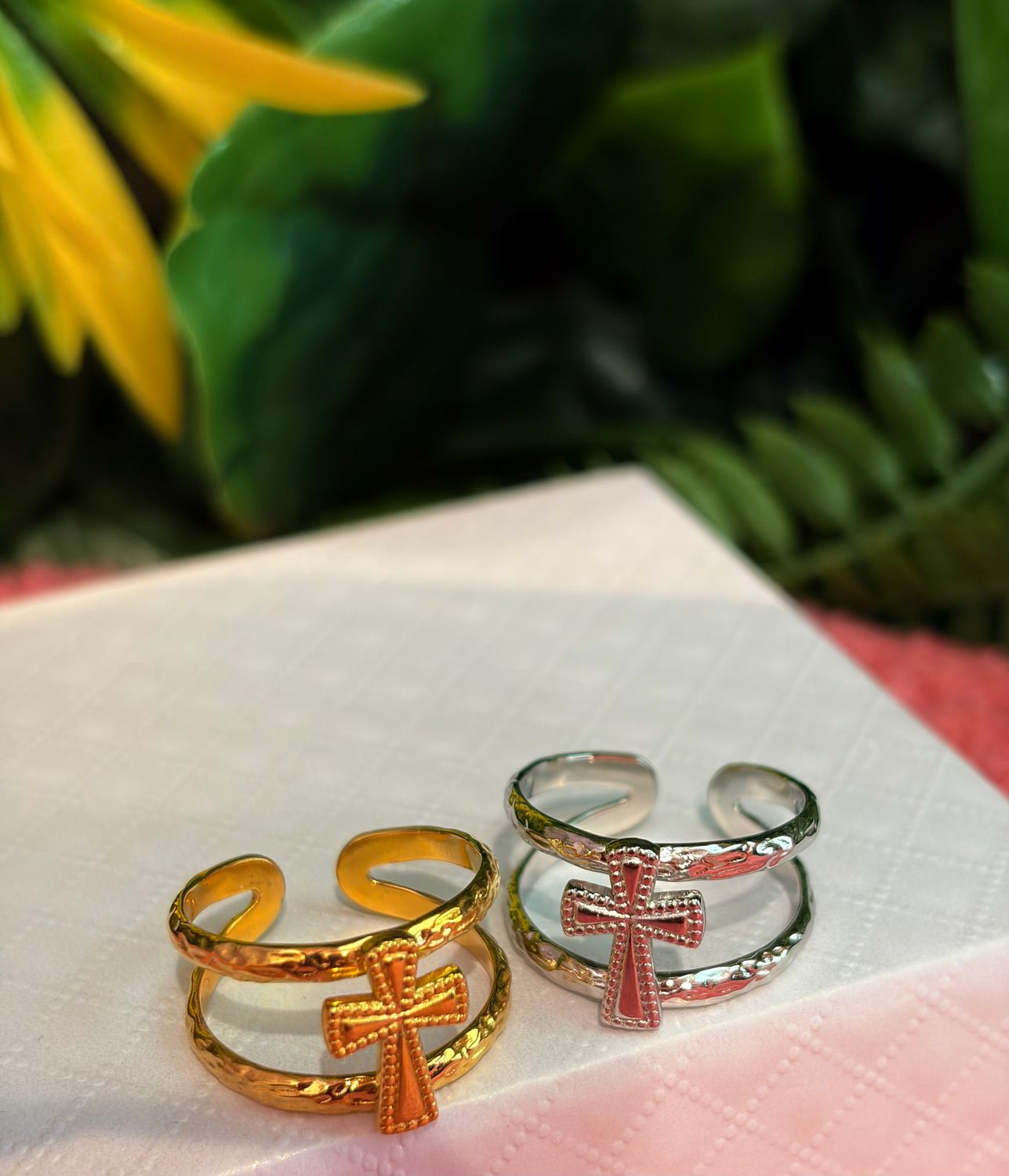 Bague CROIX Acier inoxydable