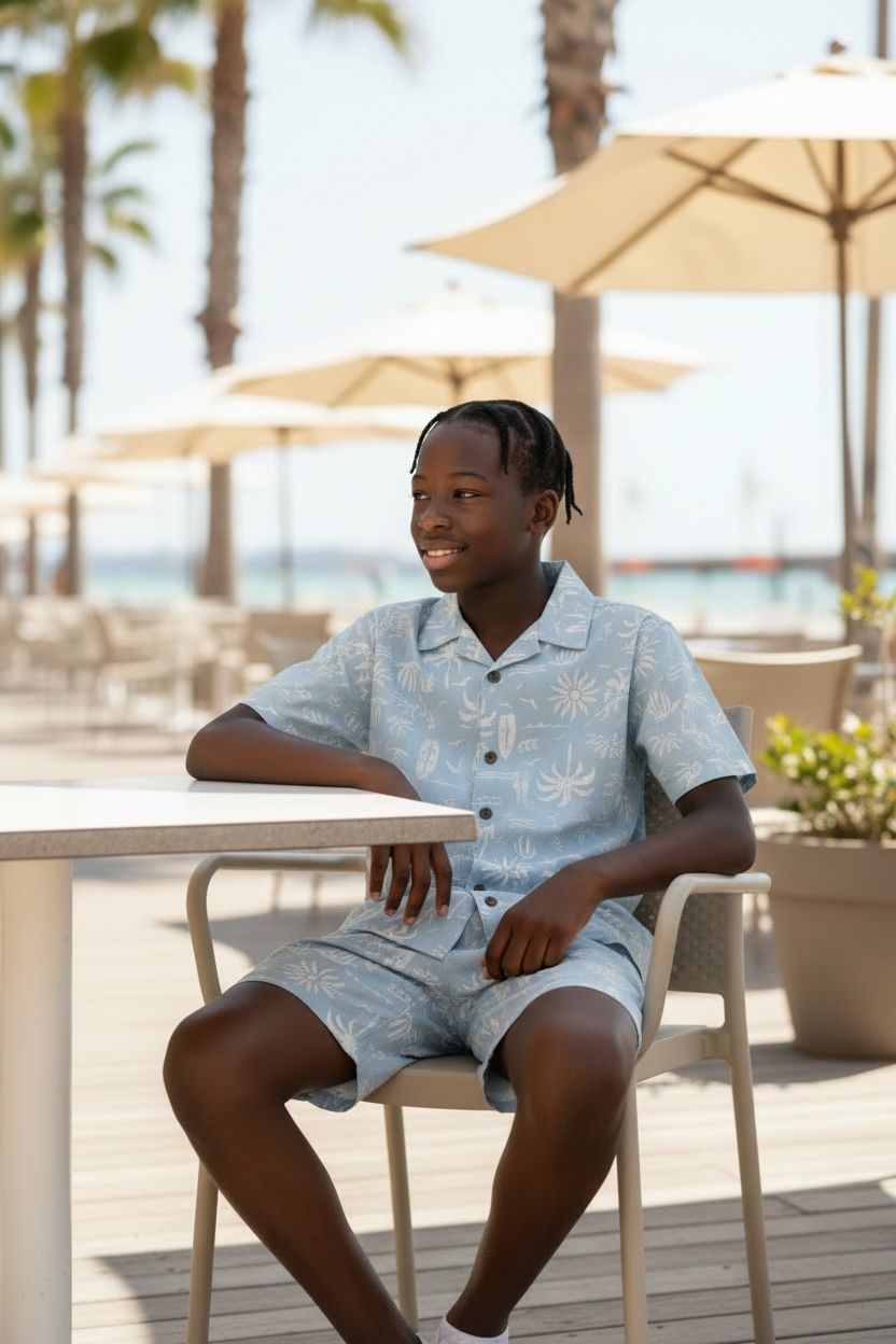 Ensemble short + chemise tropical