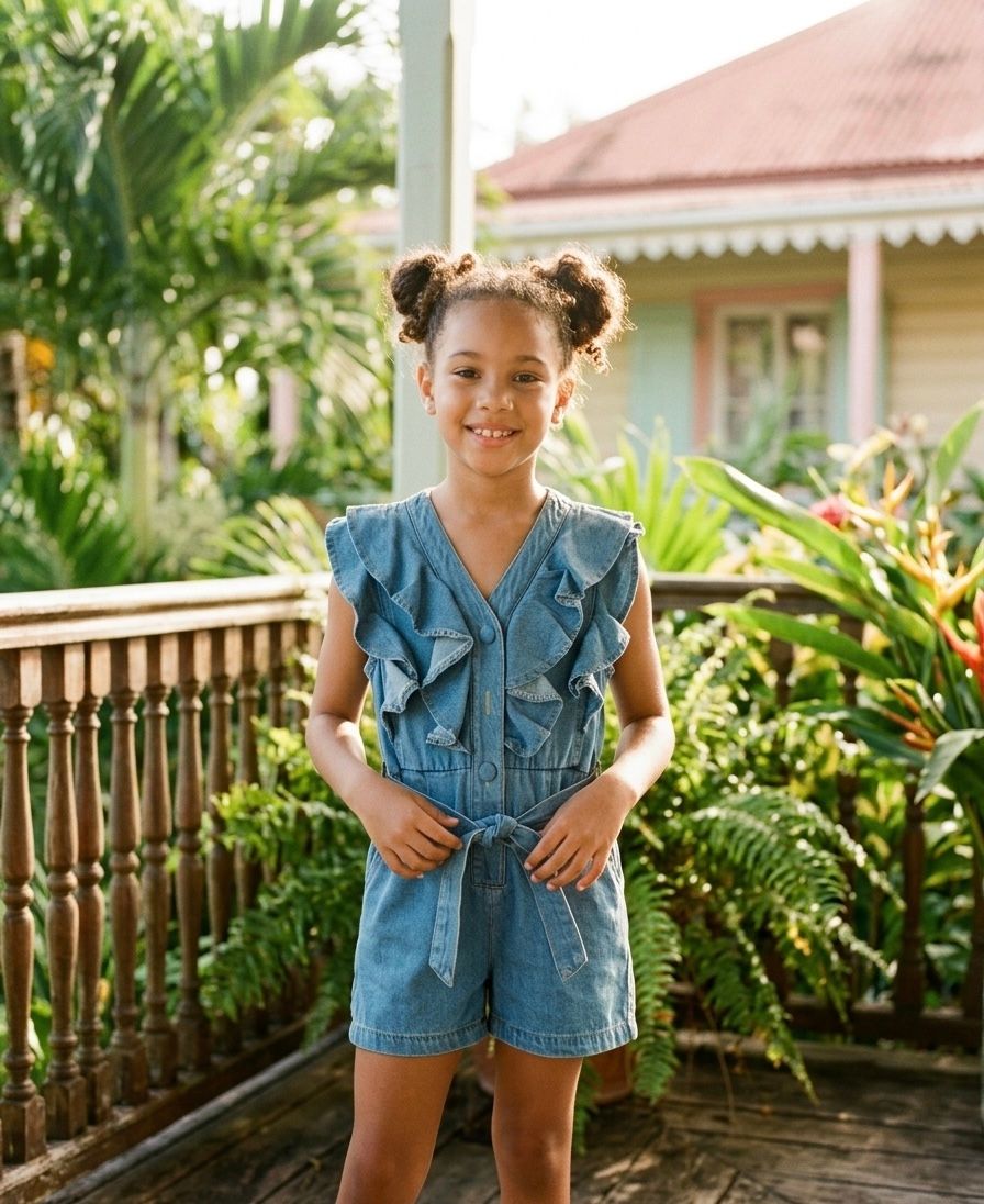 Combinaison short jeans grasstar