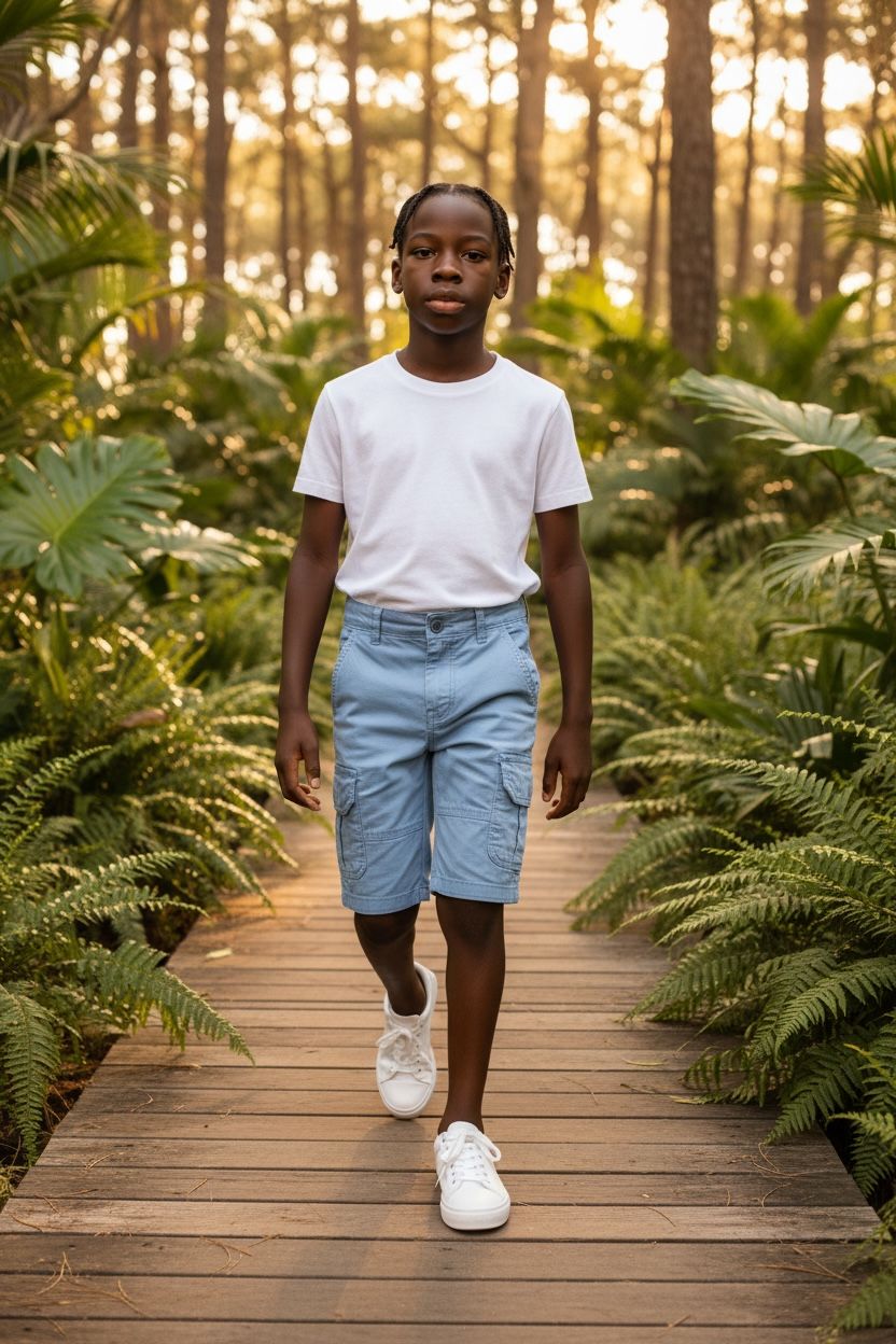 bermuda cargo bleu clair free boy