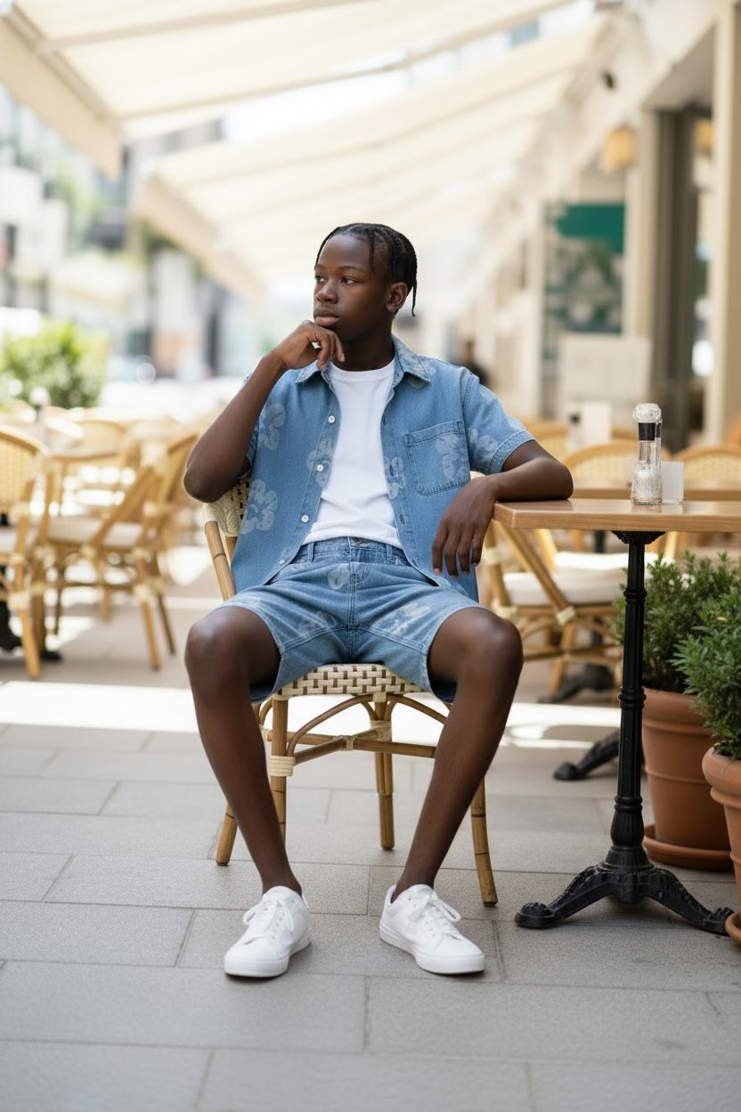 Ensemble hibiscus jean