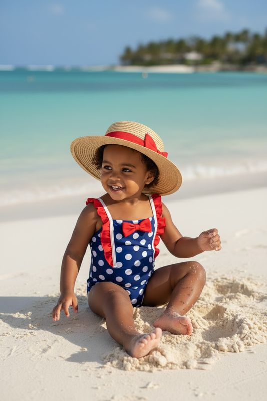 Maillot 1 pièce poids + nœuds