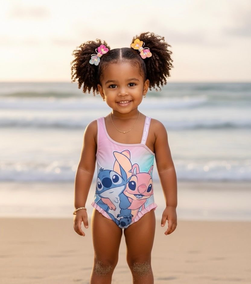 Maillot 1 pièce asymétrique stitch