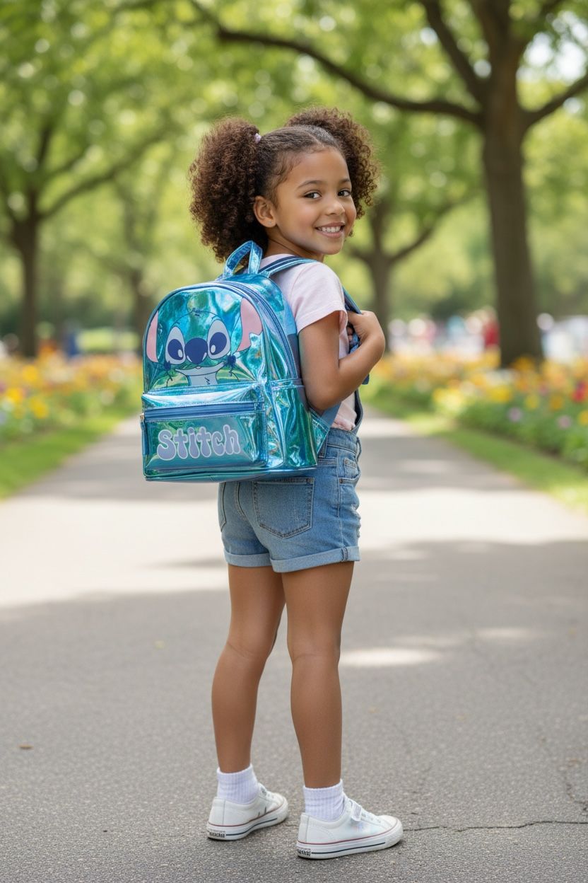 Sac à dos stitch métallisée bleu éclatant