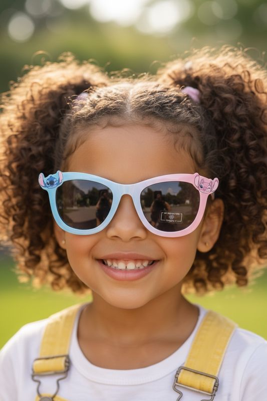 Lunettes de soleil stitch bleu et rose