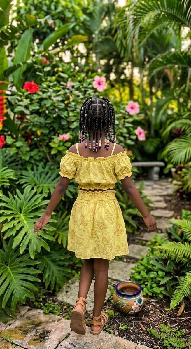 Ensemble jupe + top brodé doré