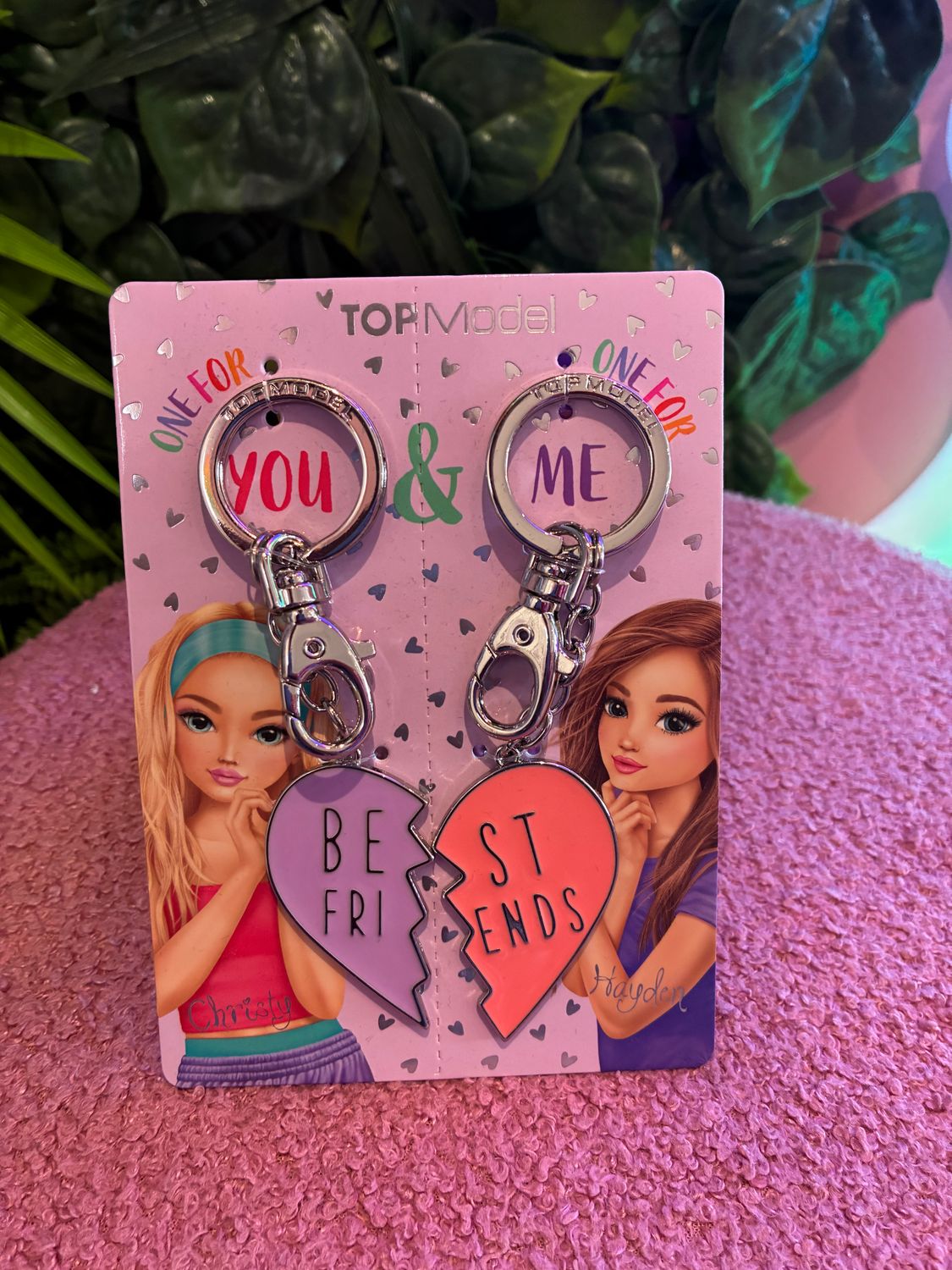 SET DE PORTE CLES COEUR BFF