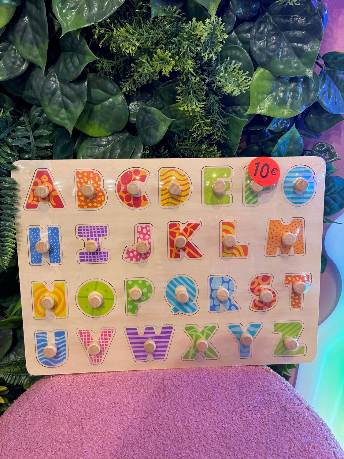 JOUET PUZZLE A BOIS CHIFFRES ET LETTRES