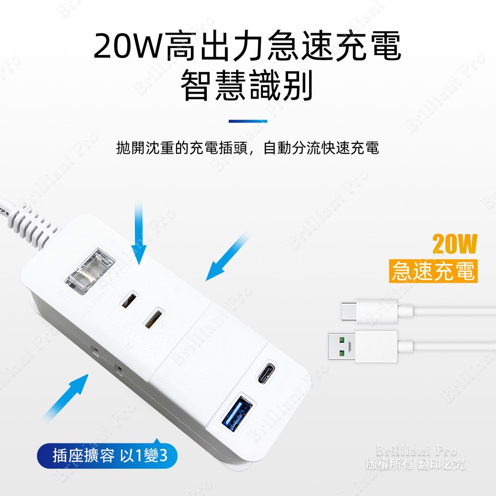 超電王 1開3插6尺2P+1U1TC延長線 SNB-U213W-6