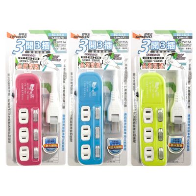 超電王3開3插6尺2P延長線 SC-333-6