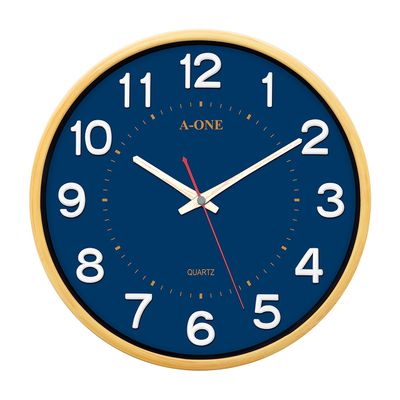 TG-0287仿竹絲藍底靜音掛鐘